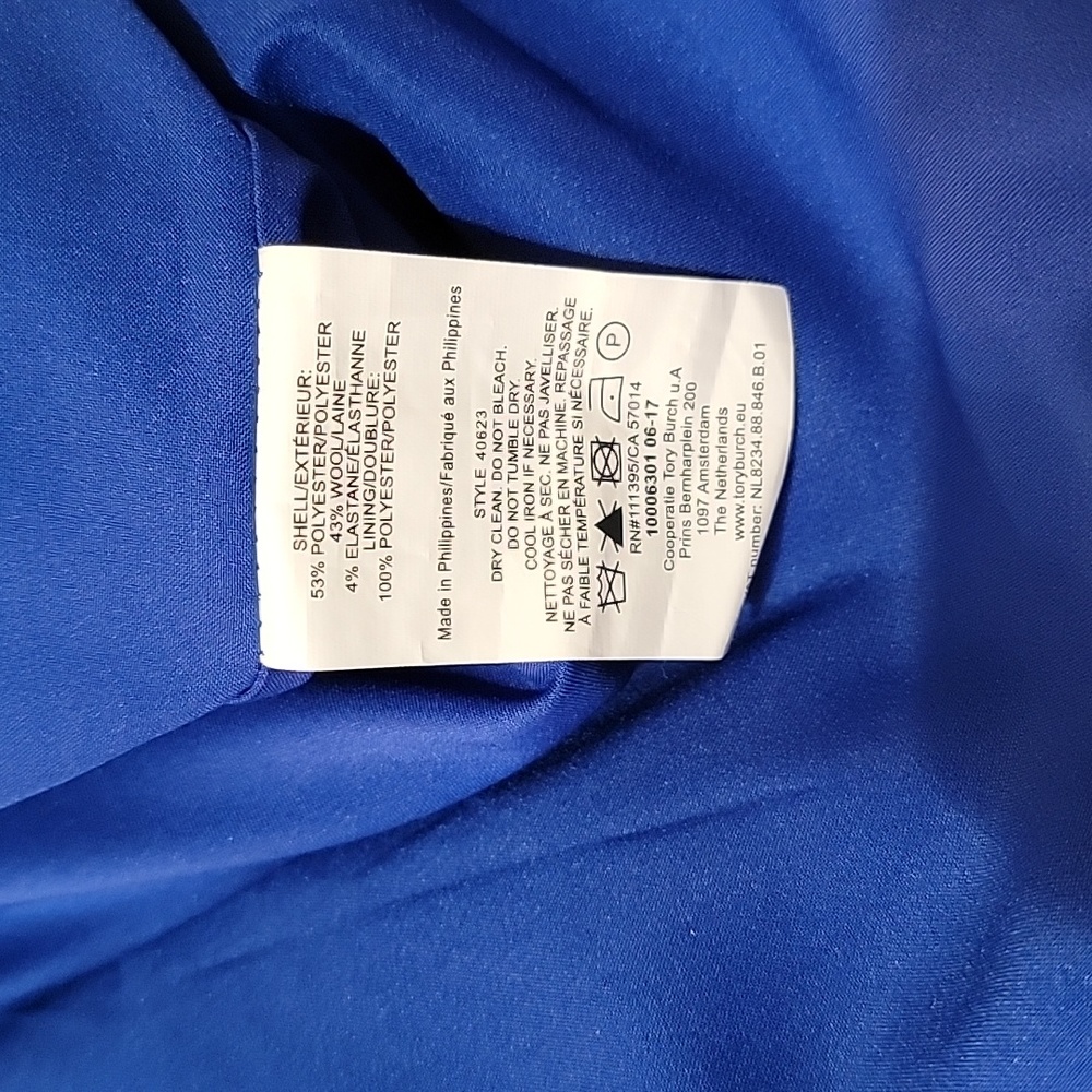 Tory Burch Royal Blue Jane Dress Women's Size 8 - Picture 8 of 12